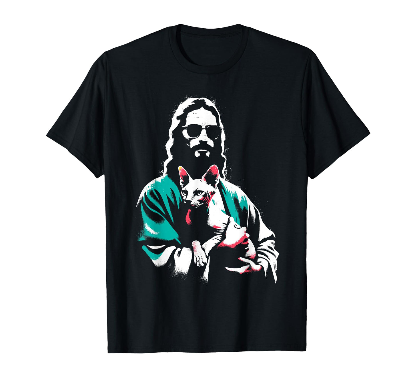Jesus Sphynx Cat - Funny Christian Religious Sphynx Lover T-Shirt for Men Women Kids