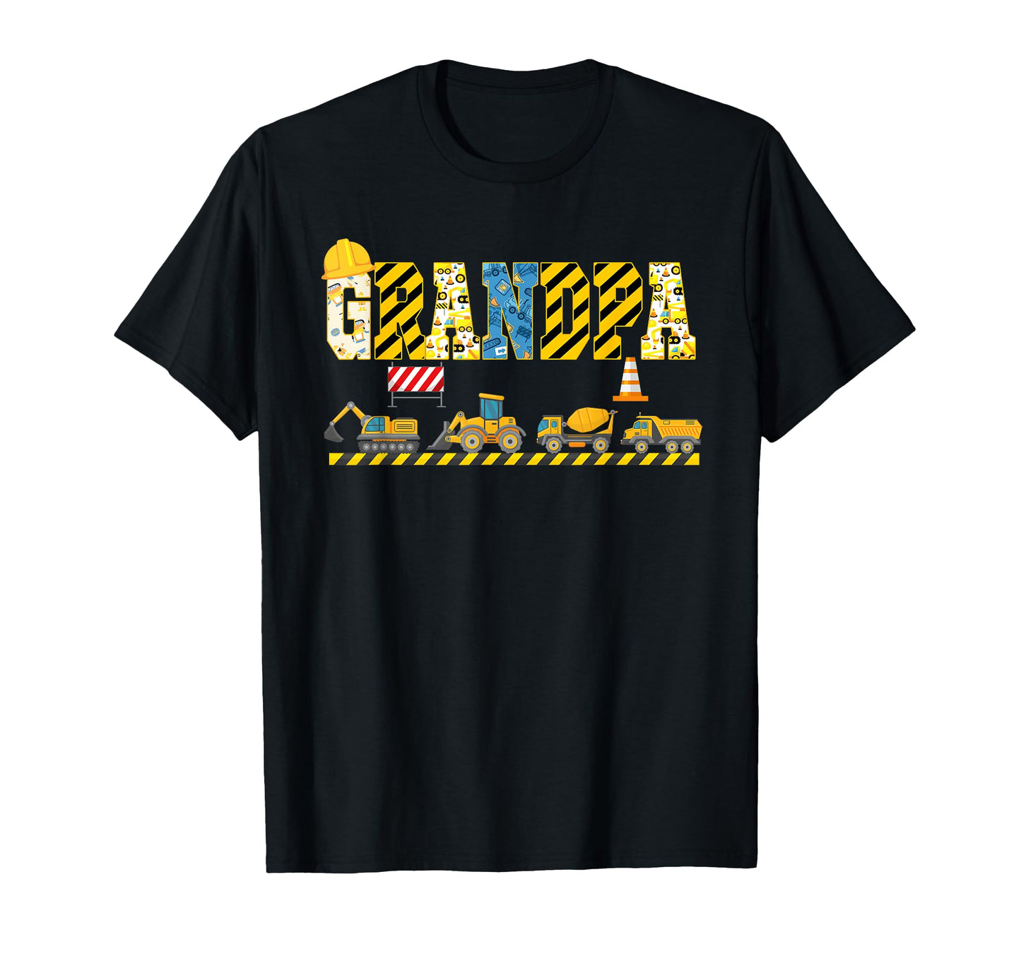 Grandpa Of The Birthday Construction Theme Boy Bday Party T-Shirt