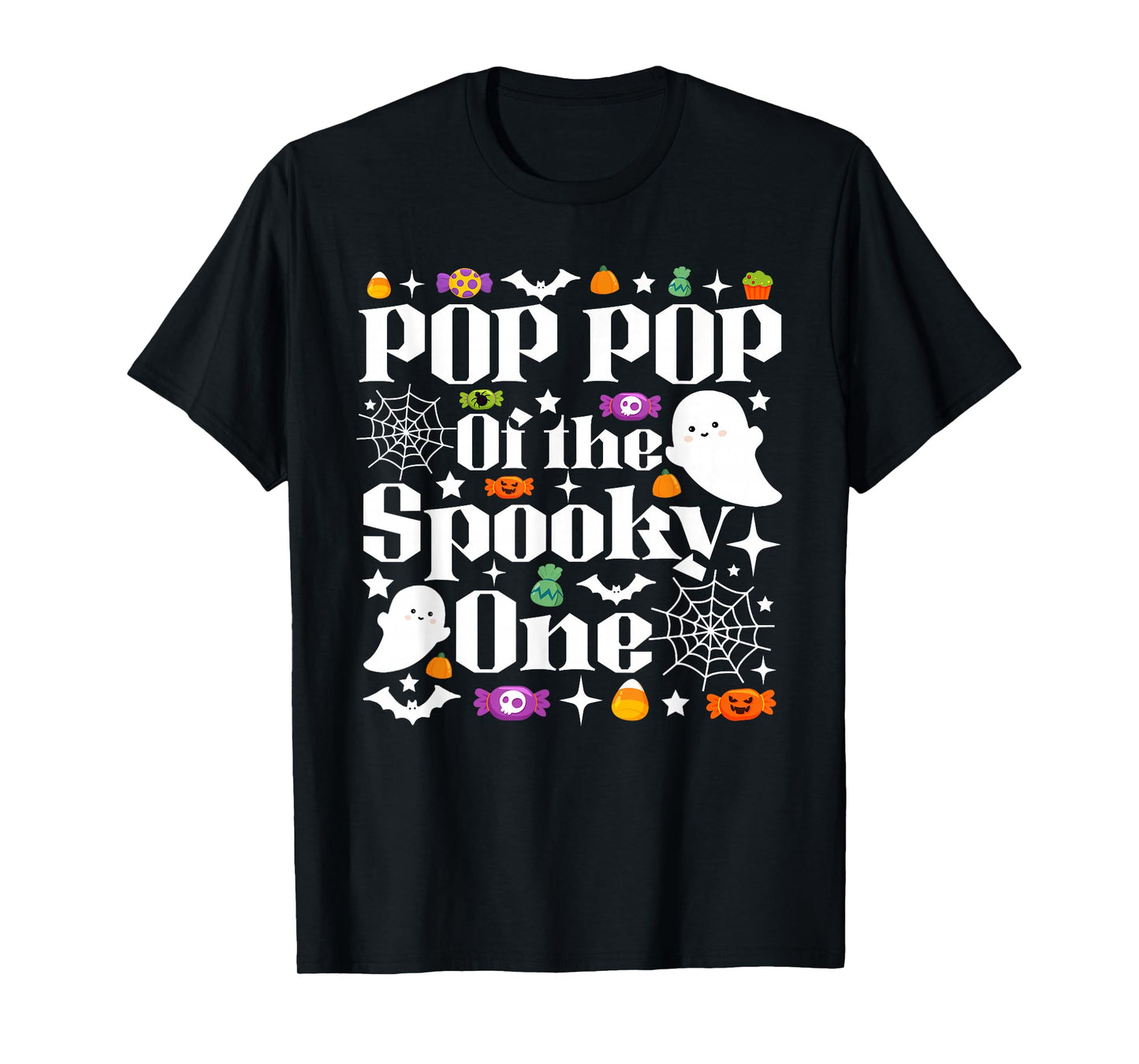 Pop Pop of The Spooky One Halloween First Birthday Boy T-Shirt