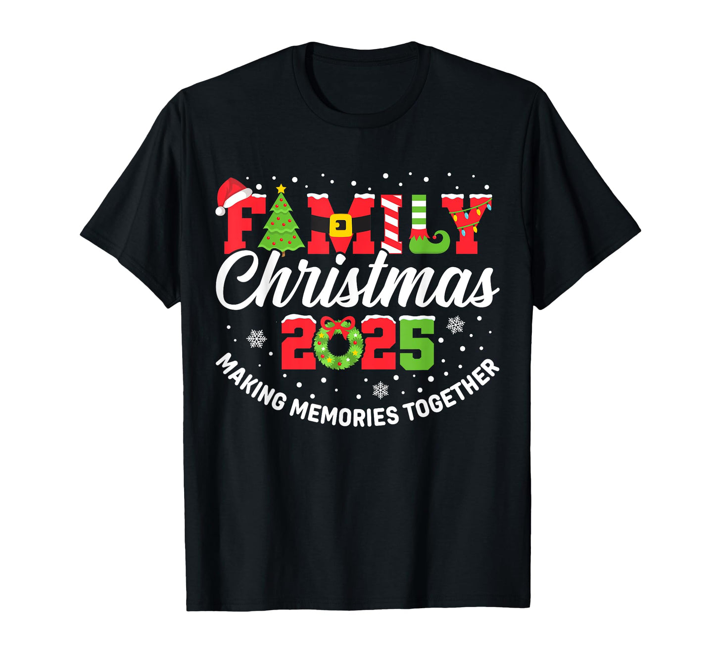 Family Christmas 2025 Matching Outfit Xmas Squad Santa Group T-Shirt