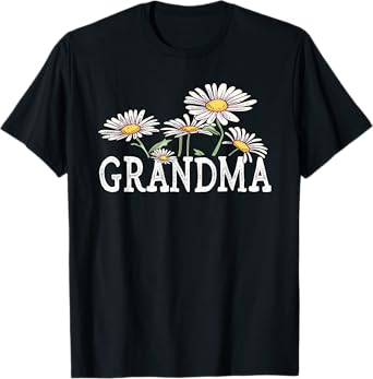 Grandma Floral Chamomile Design Mother's Day Gifts Grandma T-Shirt