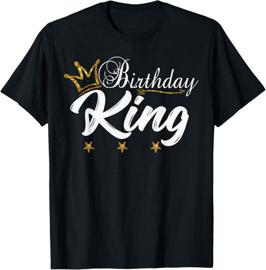 Birthday King Gold Crown Shirt For Boys And Men T-Shirt