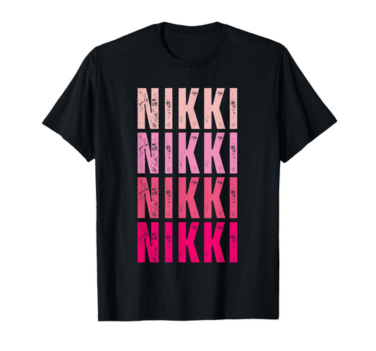 Personalized Name Nikki I Love Nikki Vintage T-Shirt