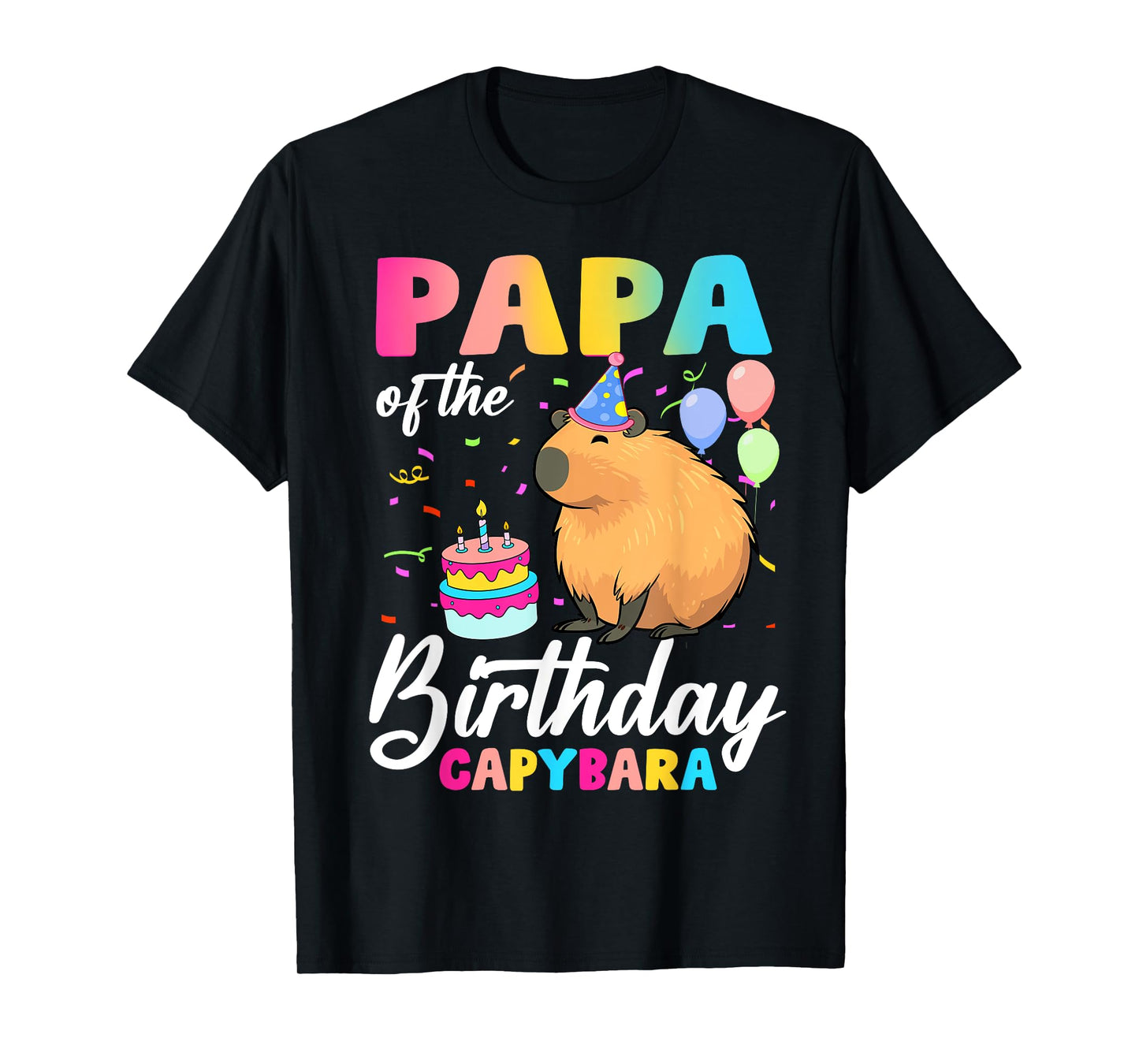 Papa Of The Birthday Capybara Girl Bday Party Family T-Shirt