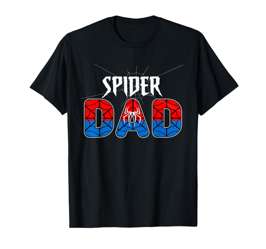 Dad and Mom Spider Family Matching Birthday Halloween T-Shirt
