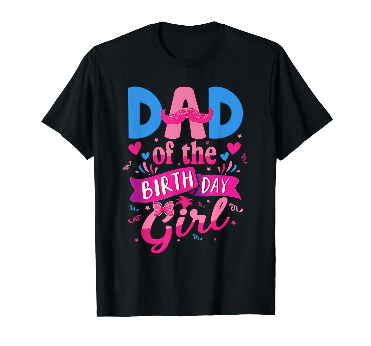 Dad Of The Birthday Girl Troll Family Party Decorations T-Shirt