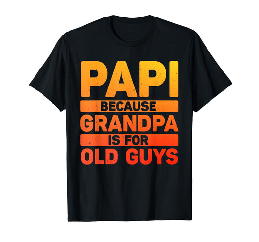 Papi Design For Grandpa From Grandkids Father's Day Papi T-Shirt
