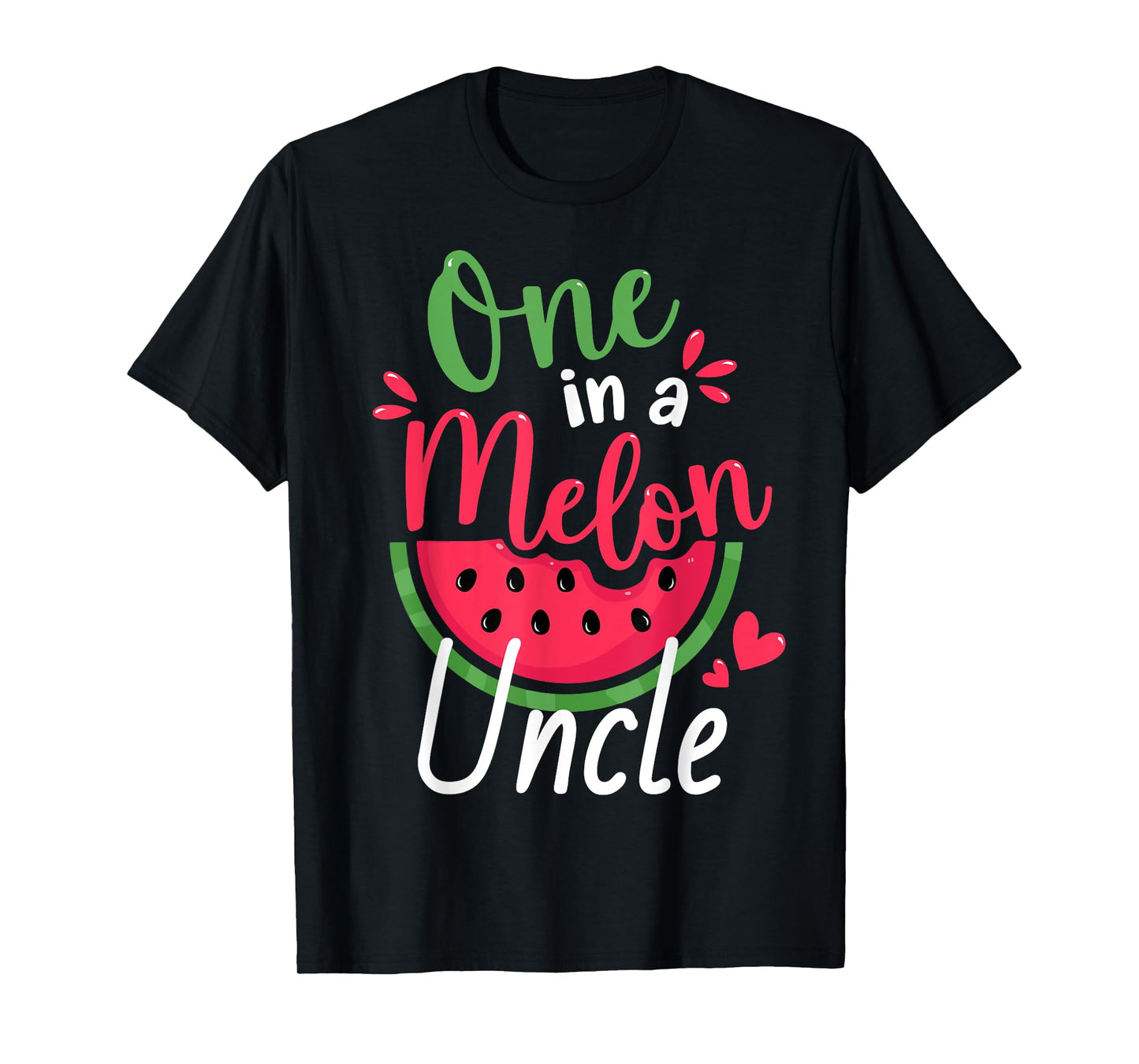 One in a Melon Uncle 1st Birthday Summer Family Matching T-Shirt