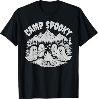 Camp Spooky Summerween Summer Halloween Cute Ghost T-Shirt