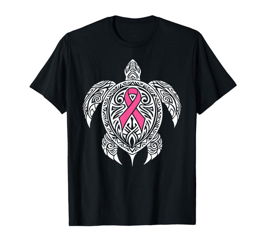 Breast Cancer Turtle Mandala Pink Cute Ribbon Men Women Kid T-Shirt