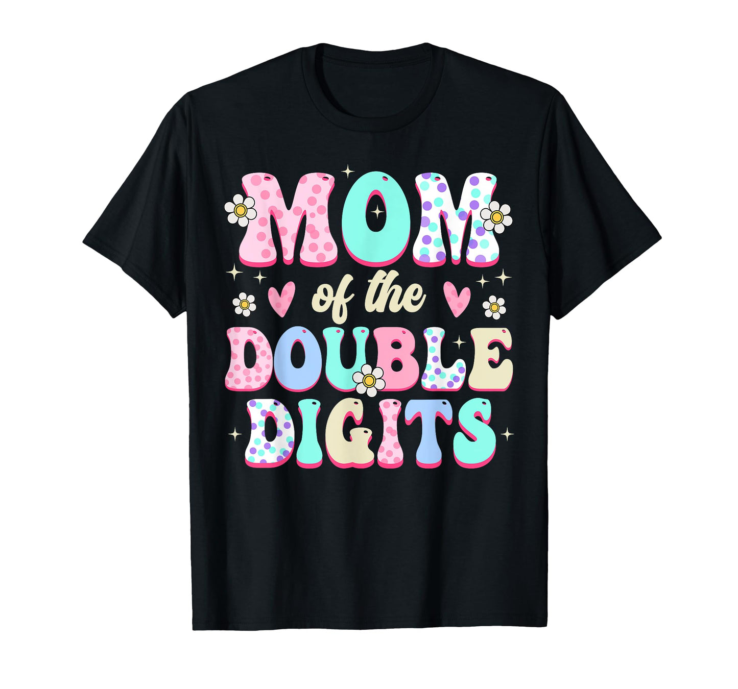 Mom of The Double Digits Matching Family 1st Birthday Party T-Shirt
