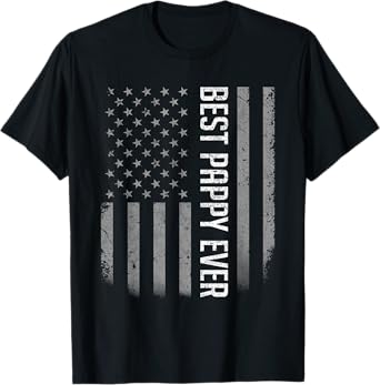 American Flag Dad Shirt Gift For Fathers day Best Pappy Ever T-Shirt for Men