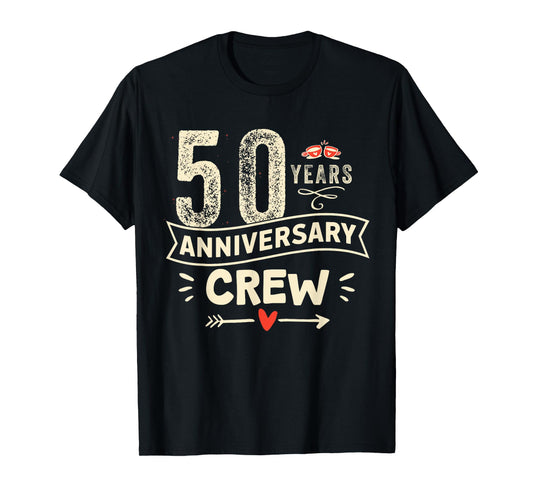 Vintage 50 years marriage anniversary Crew couple His/Her T-Shirt