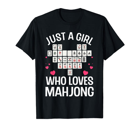 Funny Mahjong Design For Girls Women Chinese Mahjong Players T-Shirt