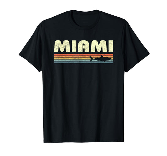Miami Florida Vintage Shark Souvenir T-Shirt
