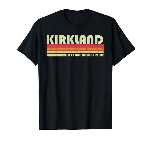 KIRKLAND Surname Funny Retro Vintage 90s Birthday Reunion T-Shirt