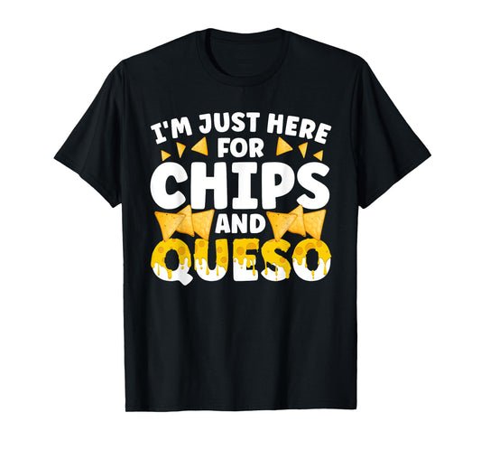 Cool Queso Art For Men Women Cheese Dip Chips & Queso Lover T-Shirt