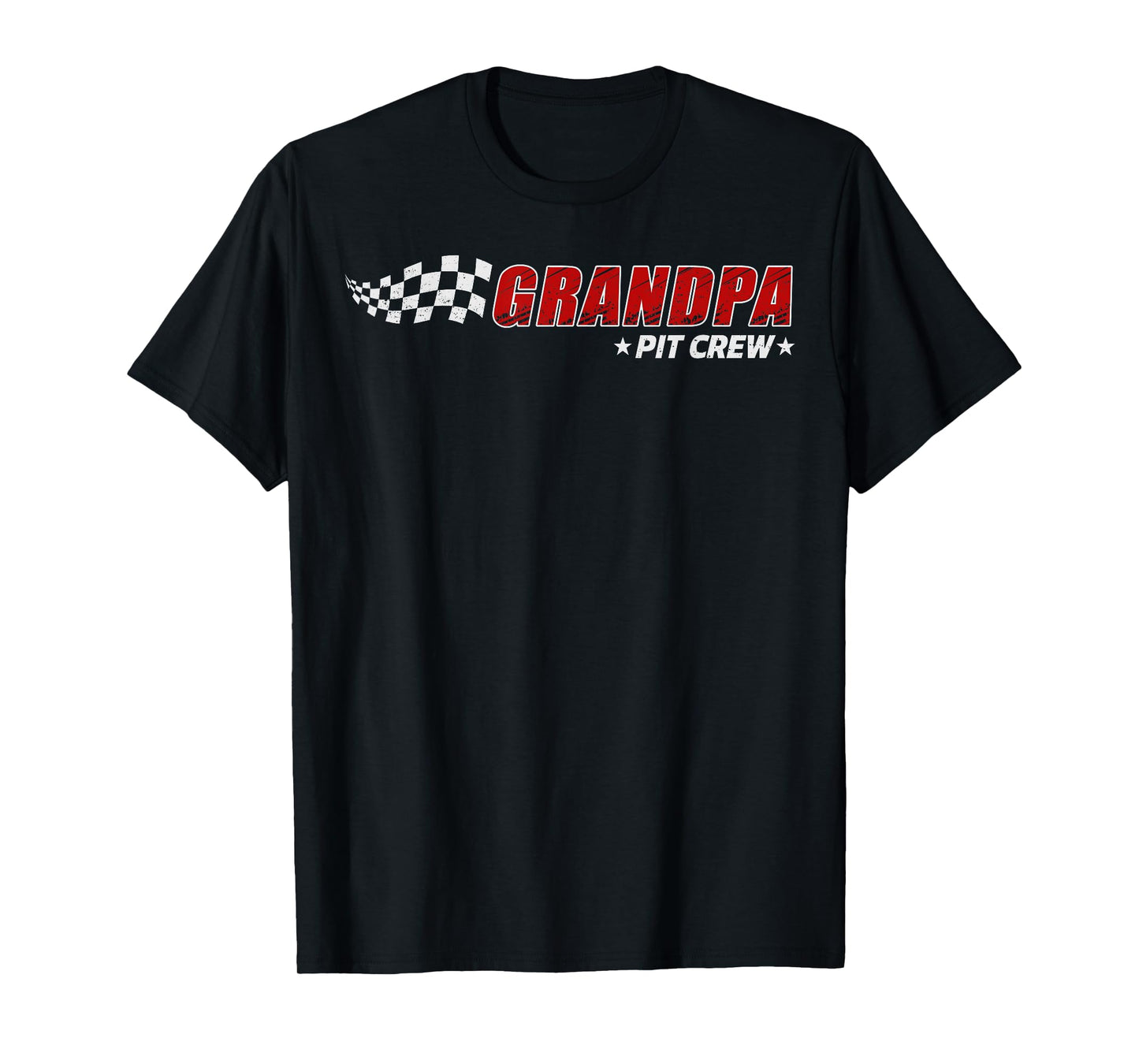 Grandpa Pit Crew Race Car Birthday Family Matching Pit Crew T-Shirt