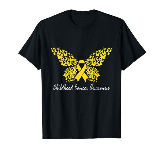 Childhood Cancer Awareness Butterfly T-Shirt