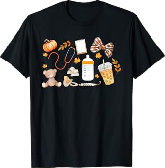Mother Baby Nurse Fall MBU Thanksgiving Team Nursery Nurse T-Shirt