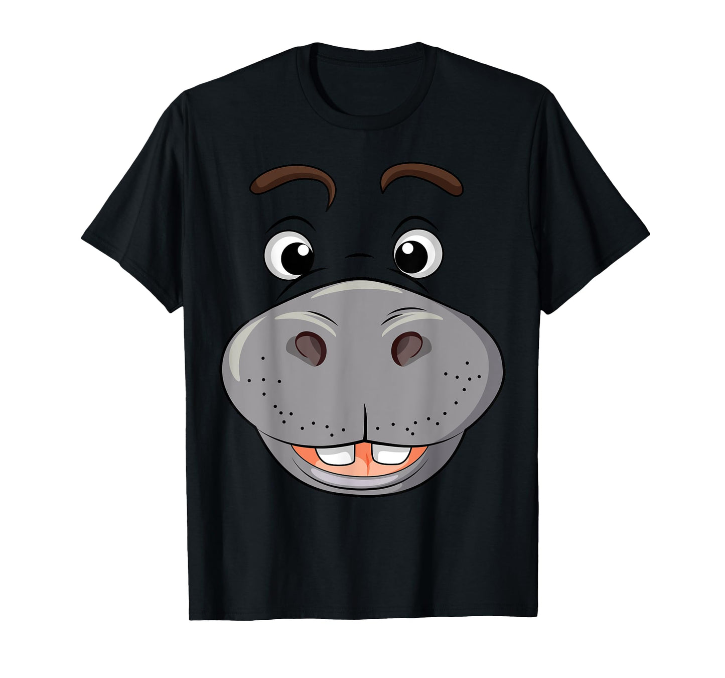 Funny Hippopotamus Hippo Face Cosplay DIY Costume Halloween T-Shirt
