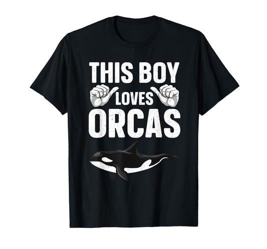Cool Orca Design For Boys Kids Men Sea Orca Whale Lover Orca T-Shirt