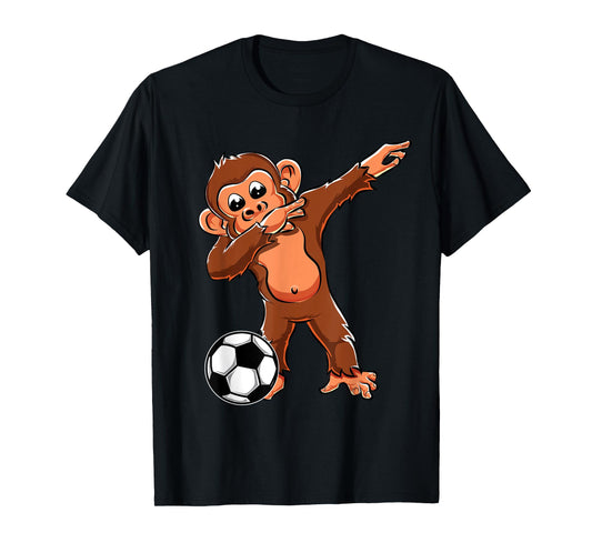 Cute Dabbing Monkey Lovers Dab Boys Girls Soccer Player Gift T-Shirt