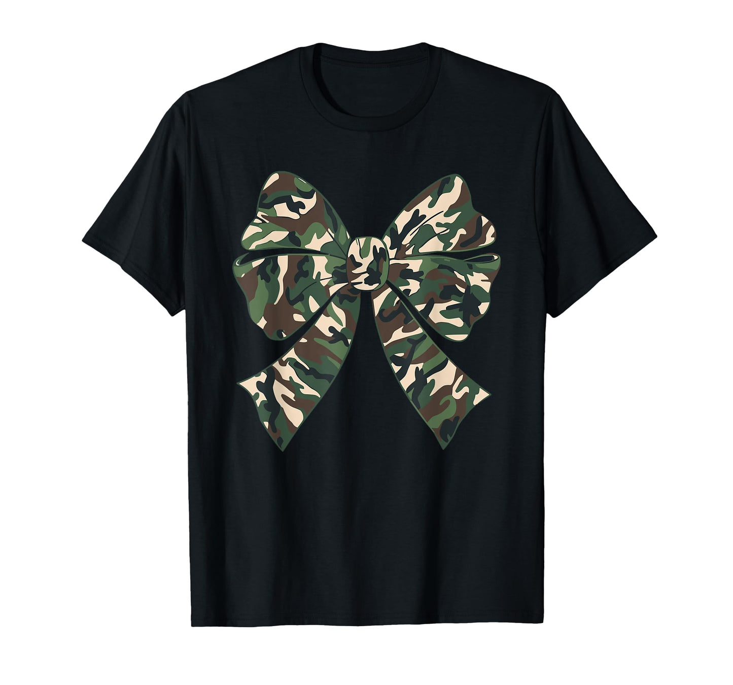 Camouflage Old Camo Bow Camo Coquette Bow Hunting Women Girl T-Shirt