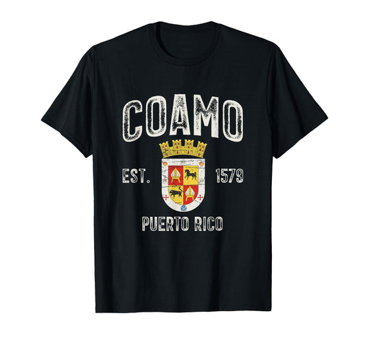 Coamo City In Puerto Rico Est 1579, Coamo Armorial T-Shirt