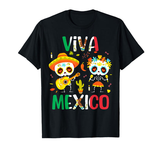 Viva Mexico Shirt Women Boys Girls Kids Mexican Flag Fiesta T-Shirt