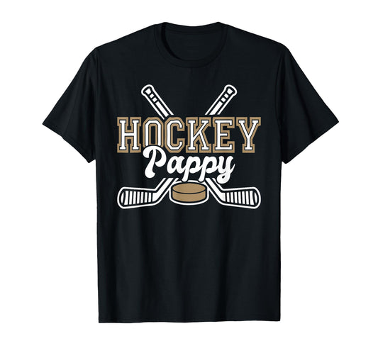 Hockey Pappy For Men Papa Father's Day Vintage T-Shirt