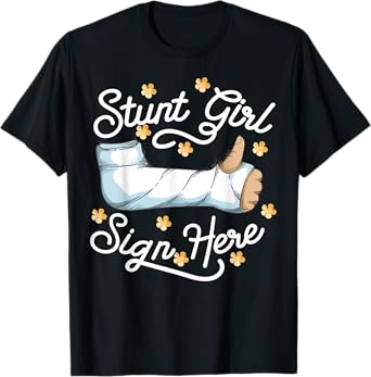 Funny Broken Arm Get Well Gift For Girls Kids Bone Fracture T-Shirt