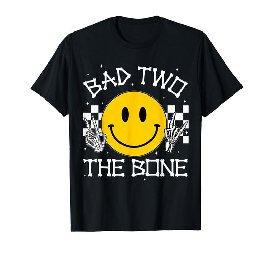 Bad Two The Bone 2nd Birthday 2 Years Old Boy Matching T-Shirt