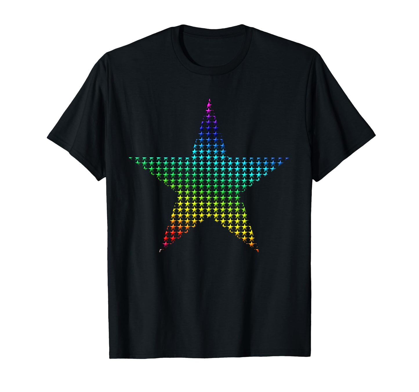 Multicoloured stars in the star rainbow graphic T-Shirt