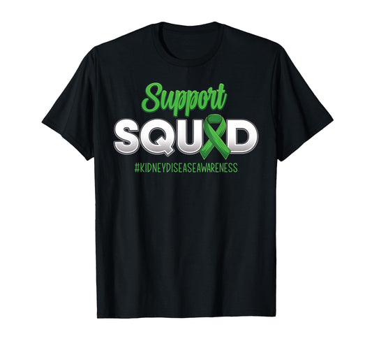 Support Squad Kidney Disease Awareness Fighting Men Women T-Shirt