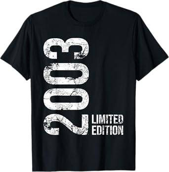 22nd Birthday 22 Years Old Man Woman Vintage 2003 T-Shirt