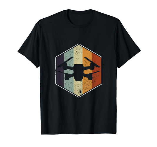 Vintage Quadcopter FPV RPV Drone Racer Pilot T-Shirt