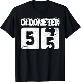 Oldometer 55th Birthday 54-55 Years Old Joke T-Shirt