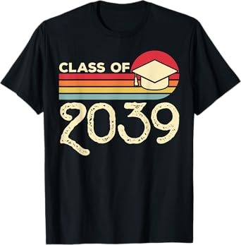 Class of 2039 Grow With Me Vintage Pre-K First Day of School T-Shirt