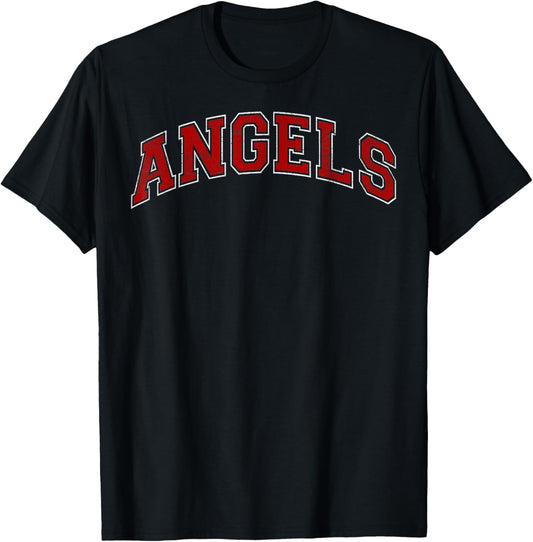 Vintage Angels Sports Name Athletic Text Arch Gift Men Women T-Shirt