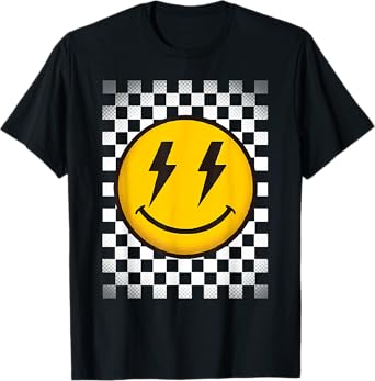 Happy Face With Lightning Bolts T-Shirt