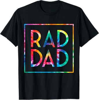 Mens Rad Dad Tie Dye Dad Jokes Funny Father’s Day 2022 Men T-Shirt