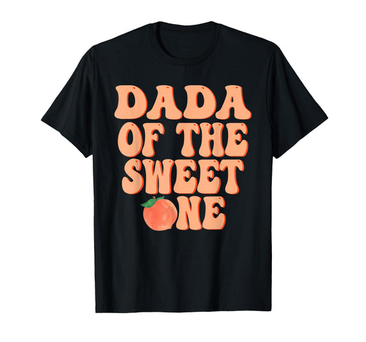 Dada of The Sweet One Peach 1st Birthday on Peach T-Shirt