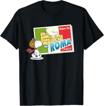 Peanuts Snoopy In Roma Italy T-Shirt