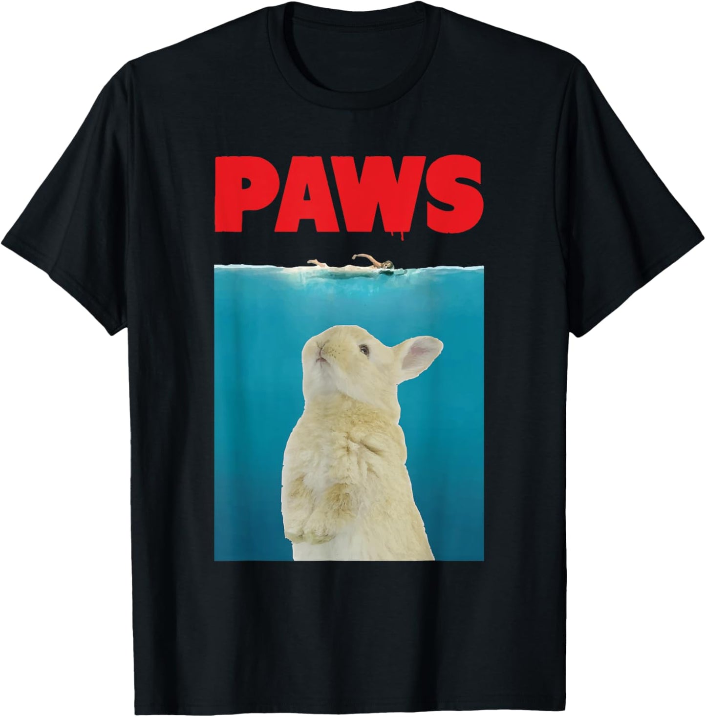 Paws Bunny T-Shirt Funny Parody | Rabbit Lover Gifts T-Shirt
