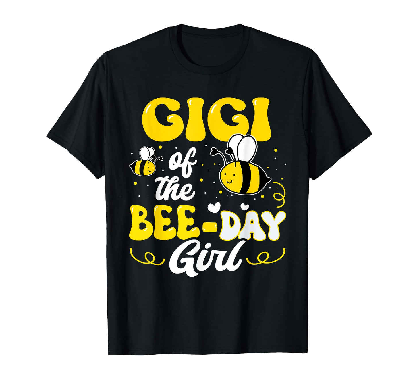 Gigi of The Bee Day Girl Bee Birthday Party Theme Groovy T-Shirt