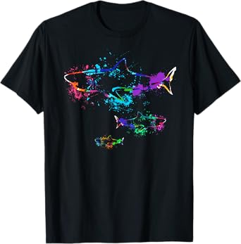 Vintage Shark Silhouette | Hammerhead Shark Tiger Shark T-Shirt
