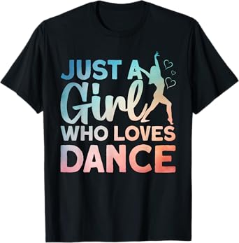 Cool Dance Art For Girls Women Dancing Lover Lyrical Dancer T-Shirt