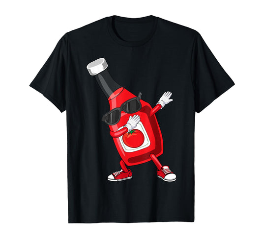 Dabbing Ketchup Art For Kid Boy Girl Men Women Ketchup Lover T-Shirt