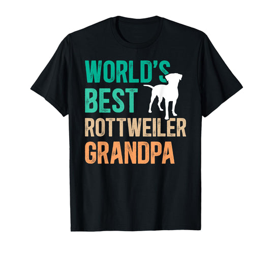 World's Best Rottweiler Grandpa Rottie Grandfather T-Shirt